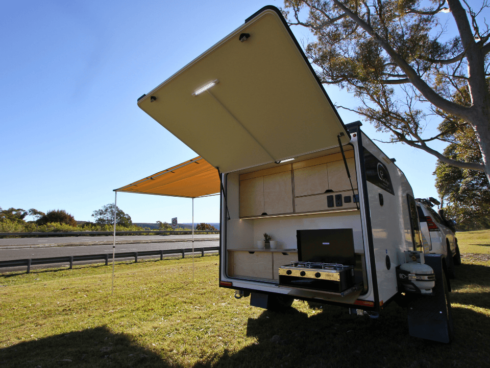 Anvil camper trailer rear kitchen