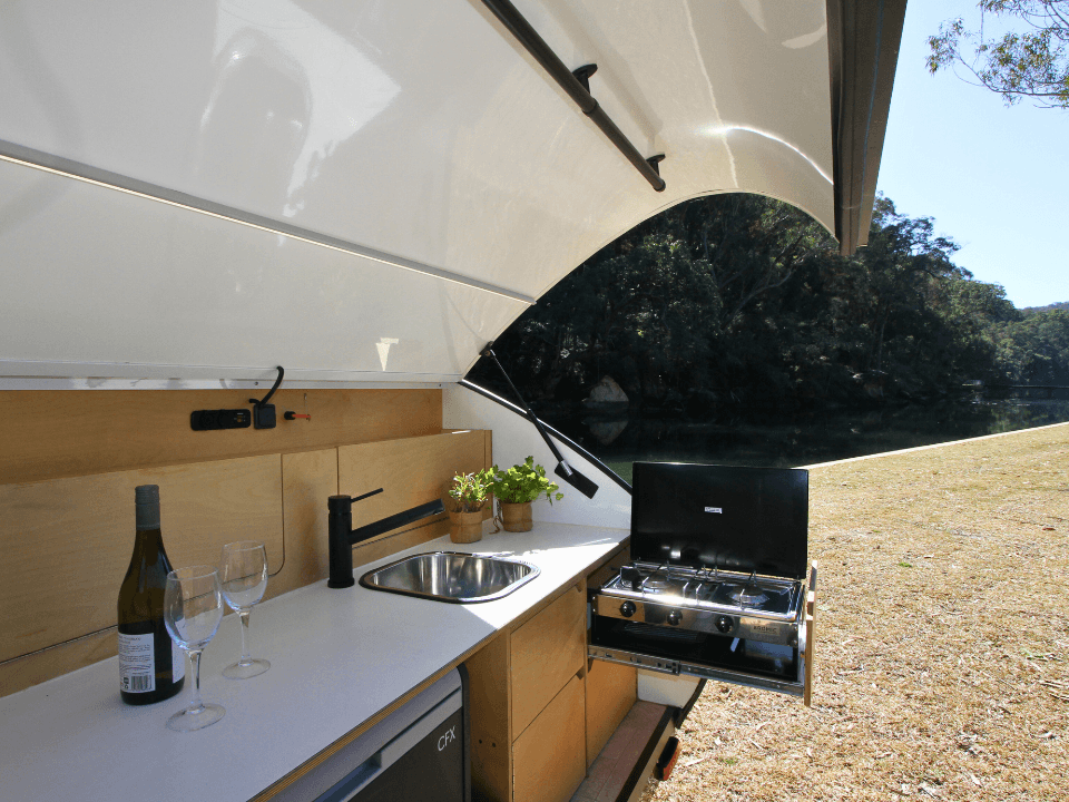 Breeze teardrop camper kitchen