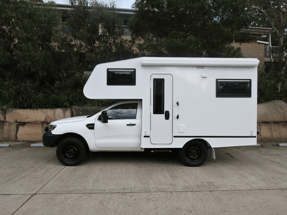 Long Weekend by Smidge compact 4x4 motorhome — side exterior view in showroom